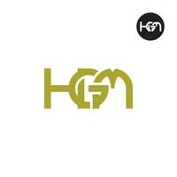 lettera hgm monogramma logo design vettore