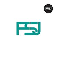 lettera fsj monogramma logo design vettore