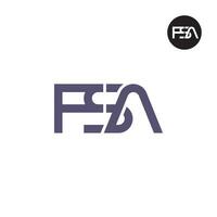 lettera fsa monogramma logo design vettore