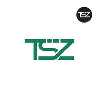 lettera tsz monogramma logo design vettore