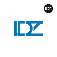 lettera ldz monogramma logo design vettore