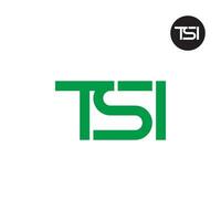 lettera tsi monogramma logo design vettore