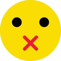 silenzioso emoji icona . smorzato emoji icona vettore isolato su bianca sfondo