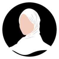 piatto illustrazione di musulmano donna nel hijab. adatto per moda logo. vettore