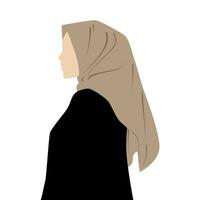 semplice illustrazione di musulmano donna nel hijab o jilbab vettore