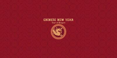 Cinese nuovo anno 2024, anno di Drago sfondo vettore