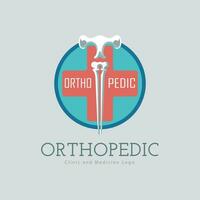 ortopedia clinica e medicina logo modello design per marca o azienda e altro vettore