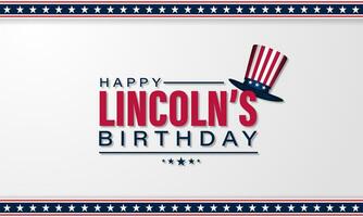 contento di lincoln compleanno febbraio 12 sfondo vettore illustrazione