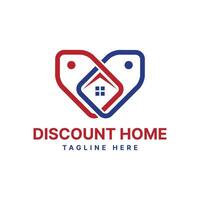 sconto Casa vendere logo design moderno semplice concetto per vero tenuta acquisti, mutuo servizio vettore modello