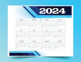 2024 nuovo anno calendario modello Perfetto per ufficio scrivania vettore