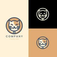gatto logo Vintage ▾ minimalismo vettore