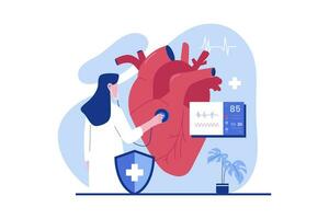 medico controllo cuore Salute e cardiovascolare pressione vettore