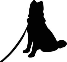 seduta cane silhouette lealtà gratuito Immagine vettore