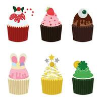 vacanza Cupcake eps vettore