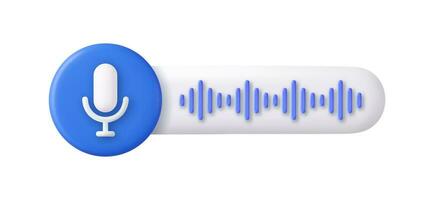 3d voce Messaggio per mobile dispositivo design. vettore
