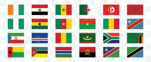 2024 Africa tazza di nazioni , partecipando paesi bandiere nel Africa tazza di nazioni 2024 vettore