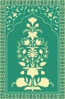 tradizionale indiano fiore motivo. Mughal mano disegnato, Mughal parete quadri. Vintage ▾ indiano popolare fiore. botanico floreale etnico motivo. tradizionale orientale fiore motivo design. vettore