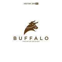 bufalo Toro bisonte logo design ispirazione vettore