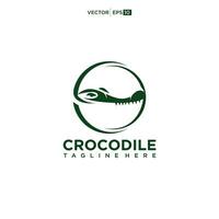 testa coccodrillo logo design ispirazione vettore