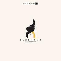 elefante logo. africano natura elefante logo icona vettore