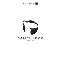 deserto cammello logo vettore design modello