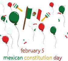 messicano costituzione giorno vettore