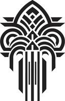 deco geometria scatenato vettore emblema design geometrico deco splendore logo vettore icona