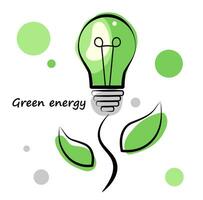 lampadina energia verde vettore