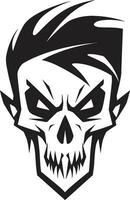 non morti rinascita zombie vettore emblema orribile glifo iconico zombie logo