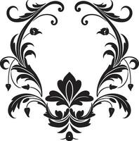 classico decorativo simmetria vettore emblema design delicato ornamentale fiorire design logo icona