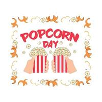 Popcorn bandiera illustrazione vettore