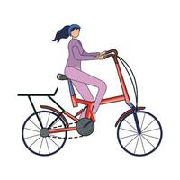 giocando bicicletta illustrazione vettore