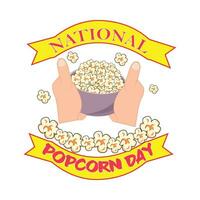 Popcorn bandiera illustrazione vettore