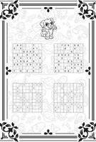 vettore impostato di sudoku gioco puzzle con numeri