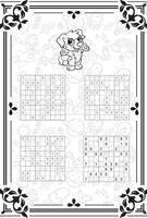 vettore impostato di sudoku gioco puzzle con numeri