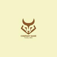 animale testa vettore logo design