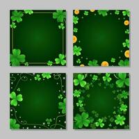 st Patrick giorno sociale media carta vettore