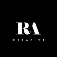 RA lettera iniziale logo design modello vettore illustrazione