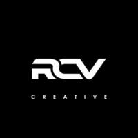 rcv lettera iniziale logo design modello vettore illustrazione