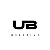 ub lettera iniziale logo design modello vettore illustrazione