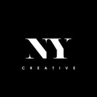 NY lettera iniziale logo design modello vettore illustrazione