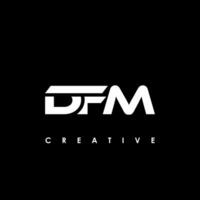 dfm lettera iniziale logo design modello vettore illustrazione
