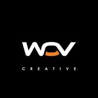 wov lettera iniziale logo design modello vettore illustrazione