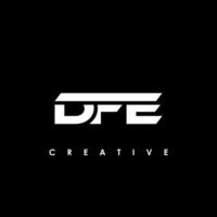 dfe lettera iniziale logo design modello vettore illustrazione