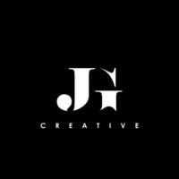 jg lettera iniziale logo design modello vettore illustrazione