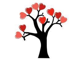 amore albero san valentino giorno illustrazione vettore