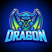 il blu Drago esport logo vettore