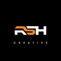 rsh lettera iniziale logo design modello vettore illustrazione