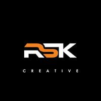 rsk lettera iniziale logo design modello vettore illustrazione