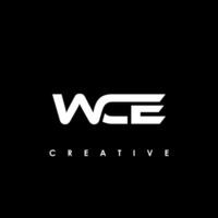 wce lettera iniziale logo design modello vettore illustrazione